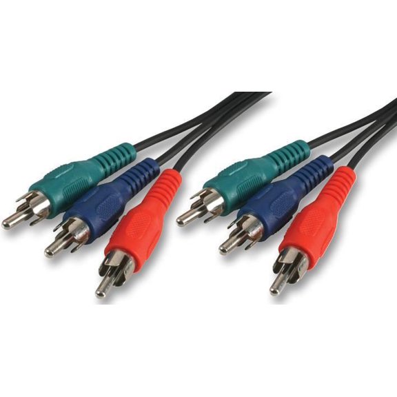 PRO SIGNAL - 3x RGB Phono (RCA) Male to 3x Male Lead, 1m Black