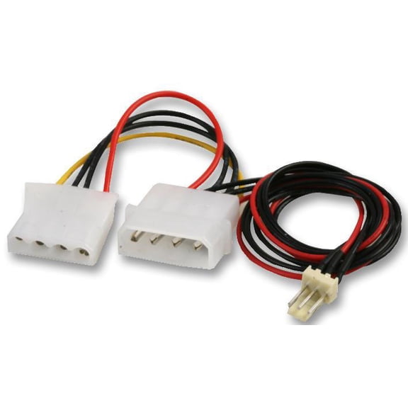 PRO SIGNAL 4 Pin Molex Male to Female Power Extension Lead with Fan Plug, 110mm