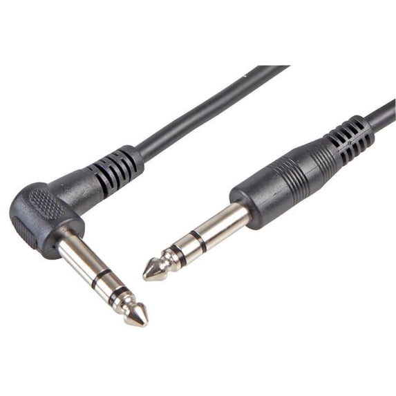 PRO SIGNAL - 6.35mm (1/4") Stereo Jack Plug to Plug Lead, 6m Black