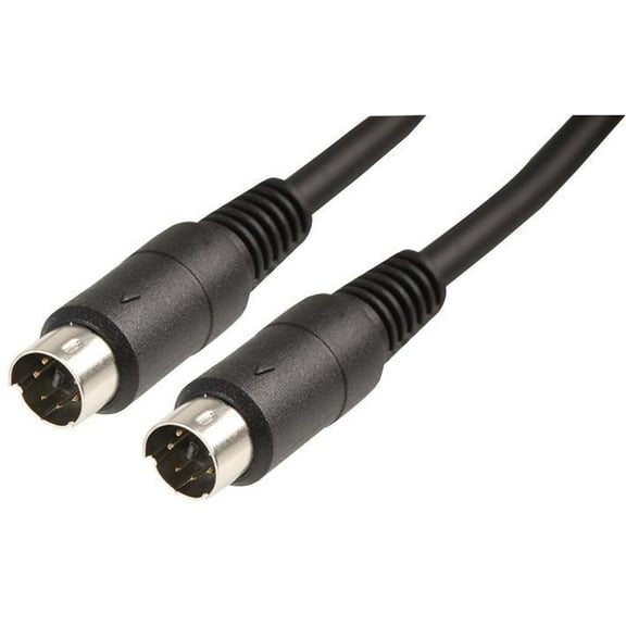 PRO SIGNAL - 6 Pin Mini-DIN (PS/2) Plug to Plug Lead, 1.5m Black
