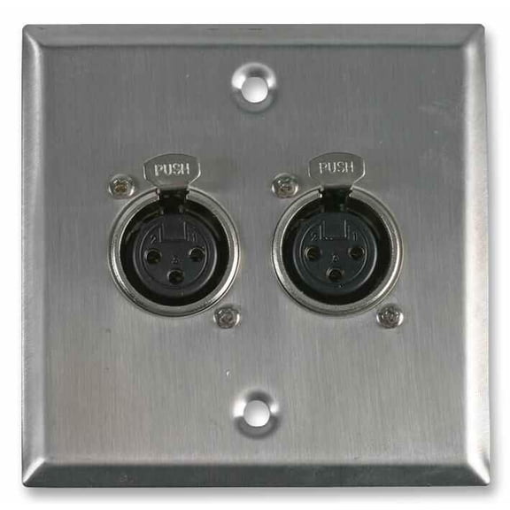 PRO SIGNAL - AV Wall Plate with 2 x 3 Pin Female XLR Socket
