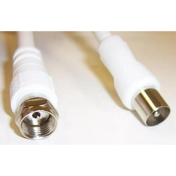 PRO SIGNAL - F Plug to Coax Plug Satellite Lead, RG59 75 Ohm 4m White