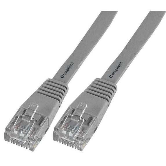 PRO SIGNAL - Flat Cat5e LSOH Ethernet Patch Lead, 1.5m Grey