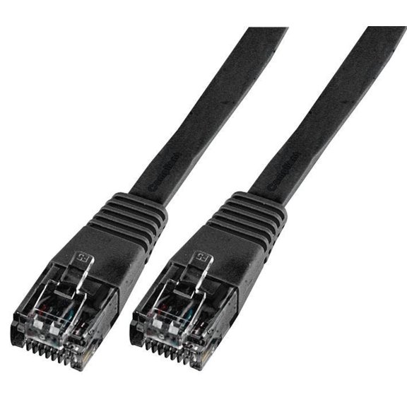 PRO SIGNAL - Flat Cat5e LSOH Ethernet Patch Lead, 1m Black