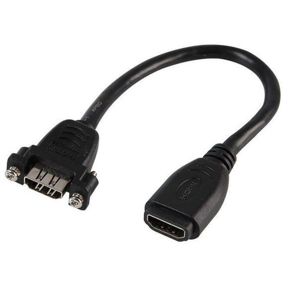 PRO SIGNAL - HDMI Female to Female Panel Mount Adaptor Lead, 160mm Black