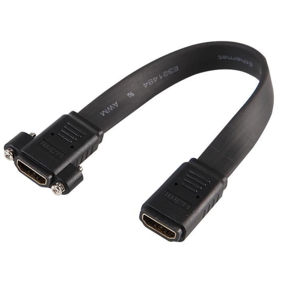 PRO SIGNAL - HDMI Female to Female Panel Mount Adaptor Lead, 165mm Black