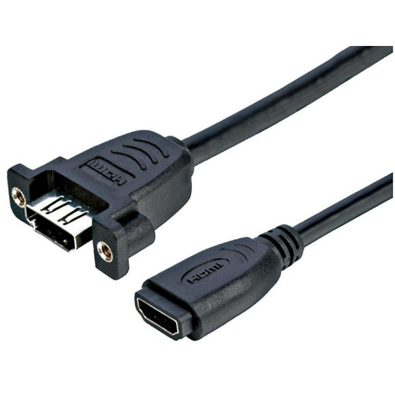 PRO SIGNAL - HDMI Female to Female Panel Mount Extension Lead, 1m Black