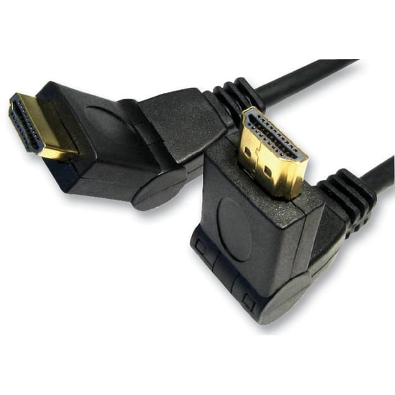 PRO SIGNAL - HDMI Swivel Male to HDMI Swivel Male Lead, 5m Black