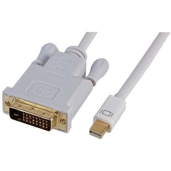 PRO SIGNAL - Mini DisplayPort to DVI-D Male to Male Lead, 0.5m White