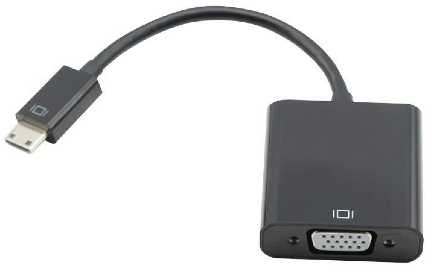 PRO SIGNAL - Mini HDMI to VGA Adaptor Male to Female - Black