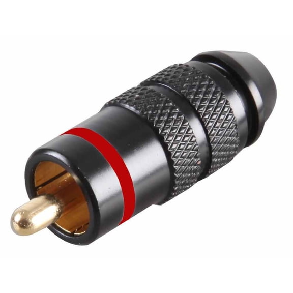 PRO SIGNAL - Phono Plug, Gold Plated Pin, Red Band