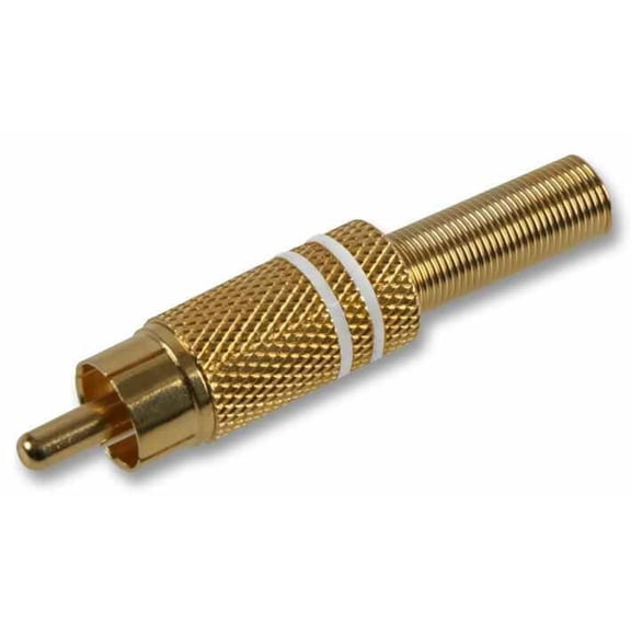 PRO SIGNAL - Phono Plug, Gold, White, 5-6mm