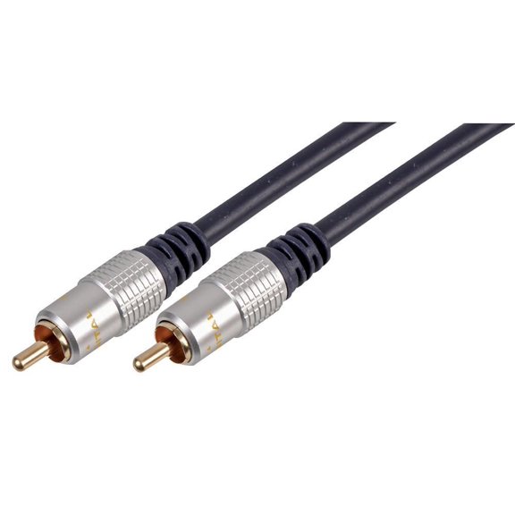 PRO SIGNAL - Phono (RCA) Male to Male Lead, 1m Black