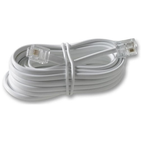 PRO SIGNAL - RJ11 Male to Male Broadband / ADSL Modem Lead, 5m White