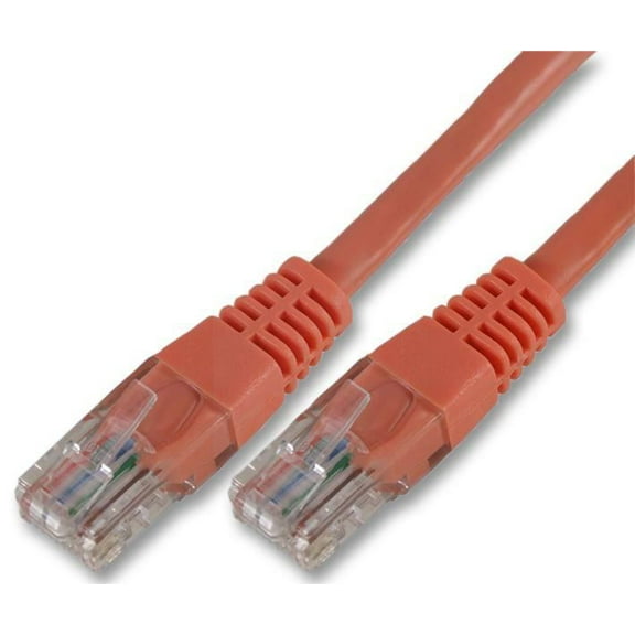 PRO SIGNAL RJ45 Male to Male Cat5e UTP Low Profile Ethernet Patch Lead 5m Orange