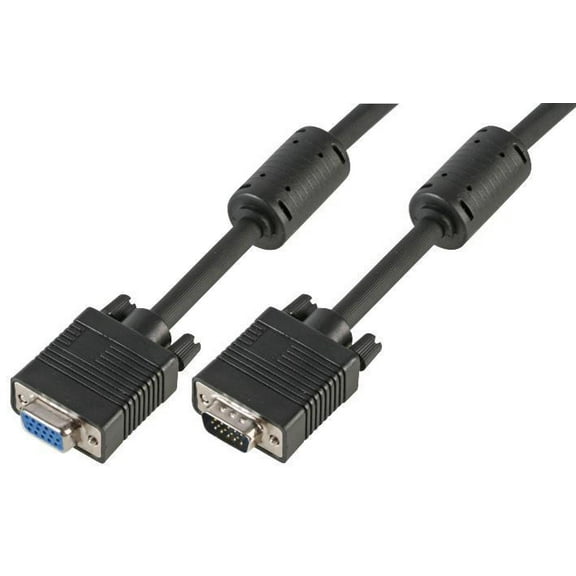 PRO SIGNAL SVGA HD15 Male to Female Monitor Lead 25m Black All Pins Connected