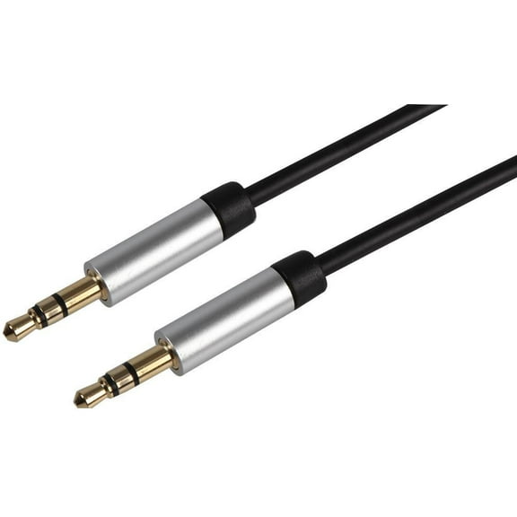 PRO SIGNAL Slim 3.5mm Stereo Jack Plug to Plug Lead with Aluminium Headshells 3m