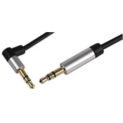 PRO SIGNAL Slim 3.5mm Stereo Jack to 90 Degree Jack Lead, 7.5m Black