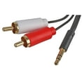 thumbnail image 1 of PRO SIGNAL - Slim 3.5mm Stereo Plug to 2x Phono (RCA) Plug Lead, 7.5m Black, 1 of 1