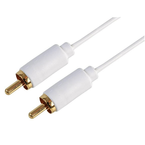 PRO SIGNAL - Slim Phono (RCA) Plug to Phono Plug Lead, 1m White