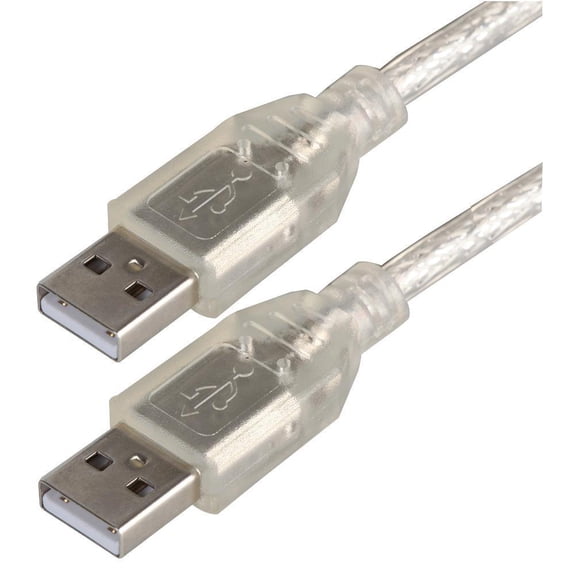 PRO SIGNAL - USB 2.0 A Plug to A Plug Cable, 2m Transparent