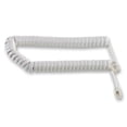 thumbnail image 1 of PRO SIGNAL - White RJ10 Plug to Plug Coiled Telephone Handset Cable - 3m, 1 of 1