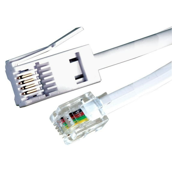 PRO SIGNAL - White RJ11 to BT Plug (BT431A) Telephone Cable - 3m
