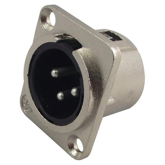 PRO SIGNAL - XLR Chassis Plug, 3 Pole, Nickel