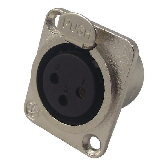 PRO SIGNAL - XLR Chassis Socket, 3 Pole, Nickel