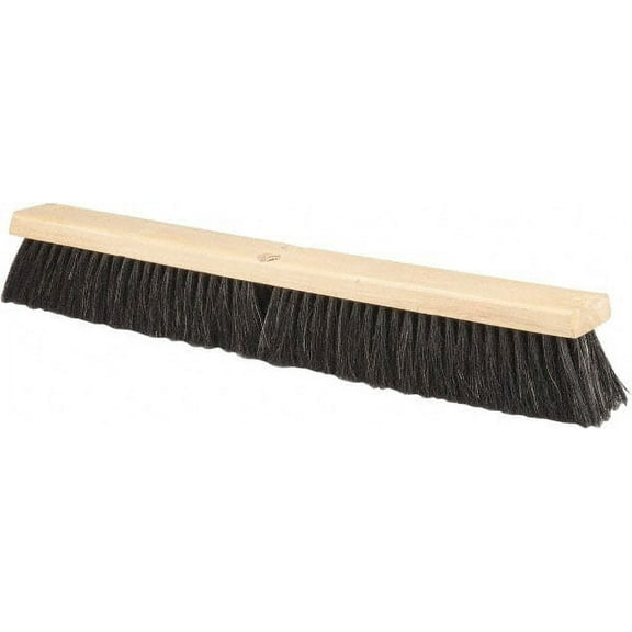 PRO SOURCE 100% Black Horsehair Push Broom Head: 24" Wide, 3" Bristle Trim Length