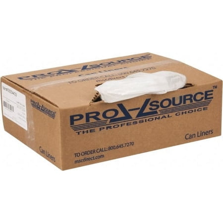 PRO-SOURCE 16 Gal 0.6 mil Household/Office Trash Bag 24" Wide x 31" High, Clear