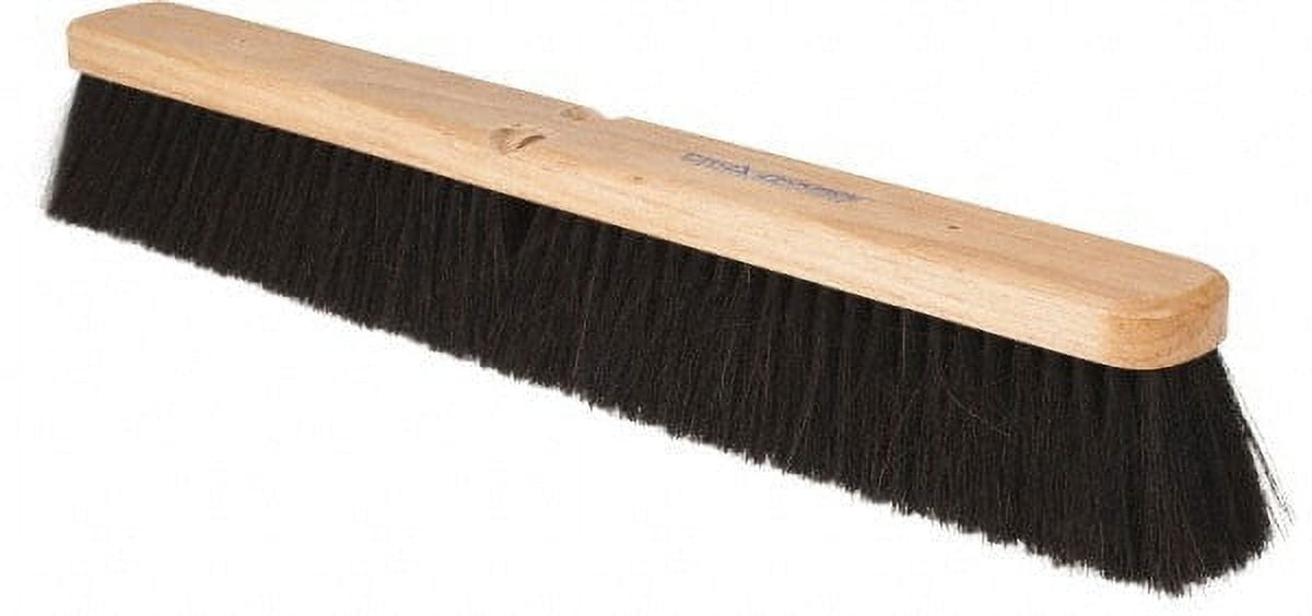 PRO SOURCE 24" Wide Black Horsehair/Tampico Bristle Push Broom Head, Handle Not Included