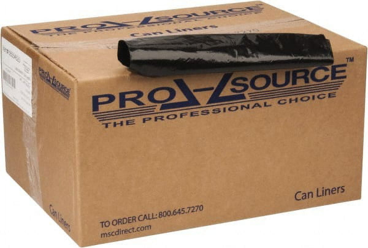 PRO-SOURCE 45 Gal 2 mil Heavy-Duty Trash Bag 40" Wide x 46" High, Black