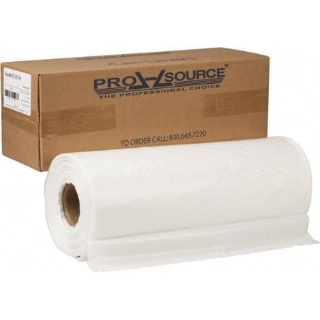 PRO-SOURCE 60 Gal 2.7 mil Heavy-Duty Trash Bag 38" Wide x 63" High, Hexene Resins, Roll Dispenser, Clear