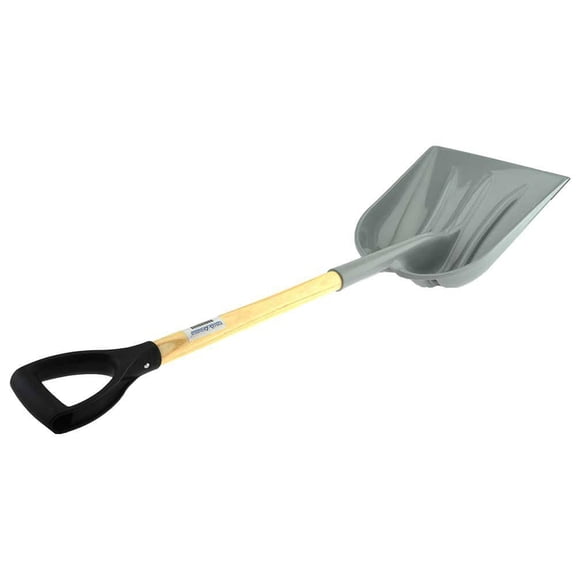 PRO SOURCE Polypropylene Blade Snow Scoop Shovel with D-Grip: 14" High x 18" Blade