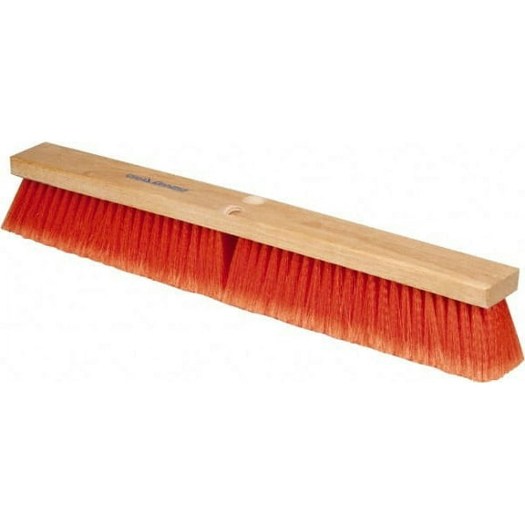 PRO SOURCE Safety Orange Push Broom Head: 24" Wide, Handle Sold Separately