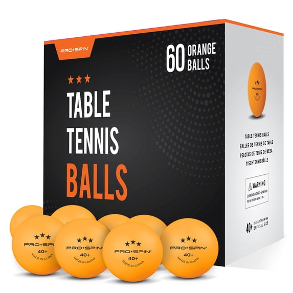 PRO-SPIN Ping Pong Balls, 3-Star Orange Table Tennis Balls, 60 Count