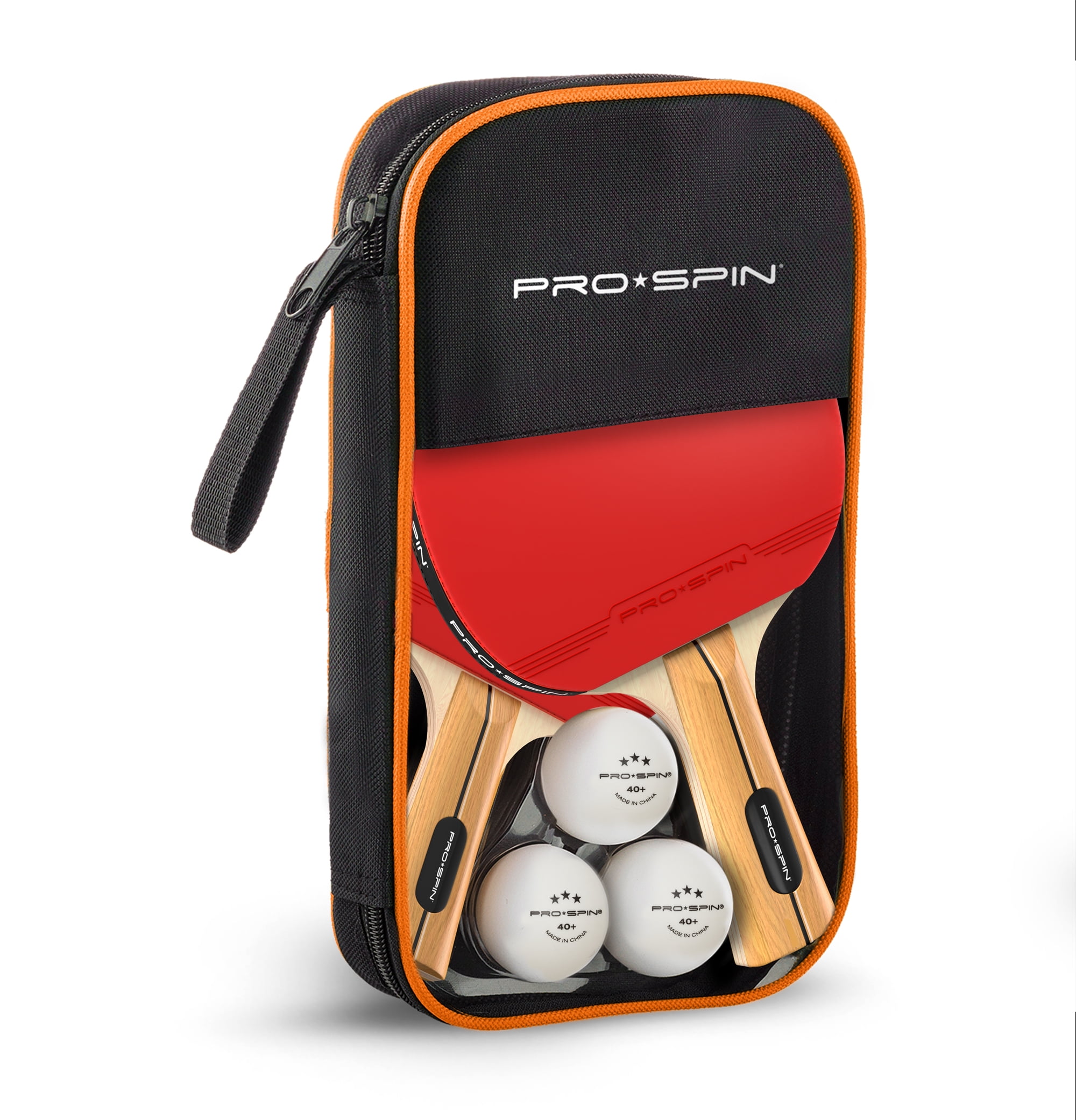 PRO-SPIN Ping Pong Paddles, 2-Player Set, High-Performance Table Tennis  Rackets, 3-Star Ping Pong Balls, Compact Storage Case 