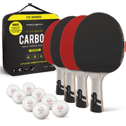 PRO SPIN Ping Pong Paddles - Professional Level Table Tennis Rackets with Carbon Fiber for Superior Control | 7-Ply Blade, Premium Rubber, 2.0mm Sponge | Includes Protector Case