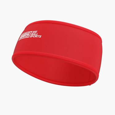 Red Cotton Stretch Headband - Soft Sweat Absorbent Athletic Band For Running & Yoga