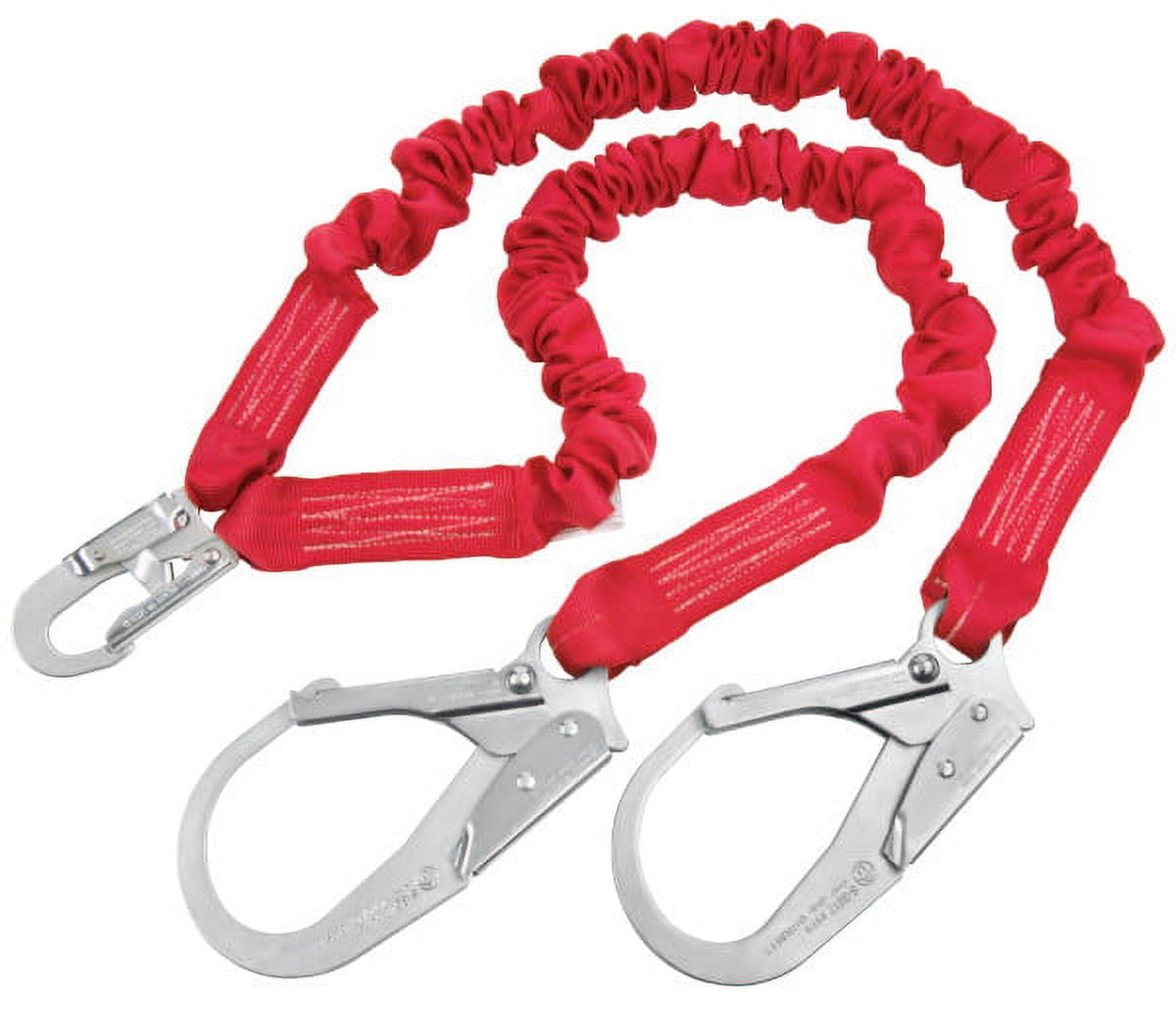PRO Stretch Shock Absorbing Lanyard, 6 ft, Rebar Hook Connection, 2