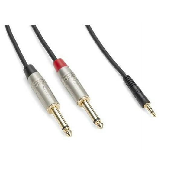 PRO TPA Breakout Cable - 1/8" TRS to Dual 1/4" TS 3ft