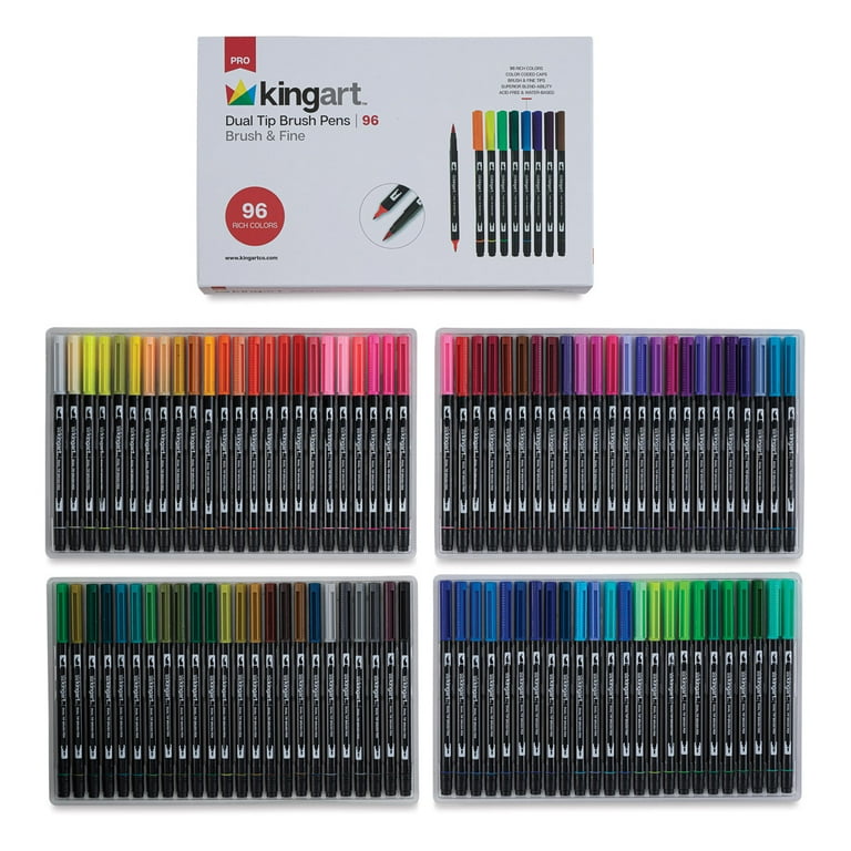 Amazon.com: KINGART PRO Twin-Tip 445 Series Brush Pen Art