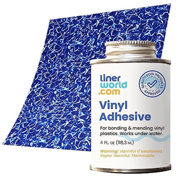 PRO Vinyl Pool Liner Patch Kit - Repair kit with 2'x2' Vinyl and Adhesive (GLIMMERGLASS)