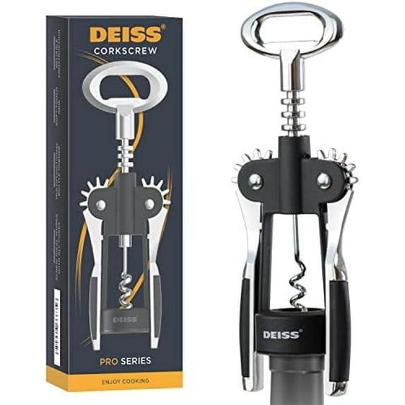 PRO Wing Corkscrew Wine Opener - 2 in 1 Wine Corkscrew and Beer Opener - The Easiest Way to Open Wine Bottle Corks - Reliable and Sturdy Wine Opener - Wine Bottle Opener$$Home Decor, Kitchen, & Other