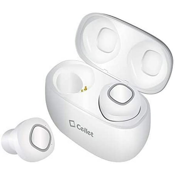 PRO Wireless V5 Bluetooth Earbuds Compatible with Microsoft Surface Book 2/Book 3/Pro X/Go 2/Pro 7 Mini with charging case for In Ear Headphones. (V5.0 Pro White)