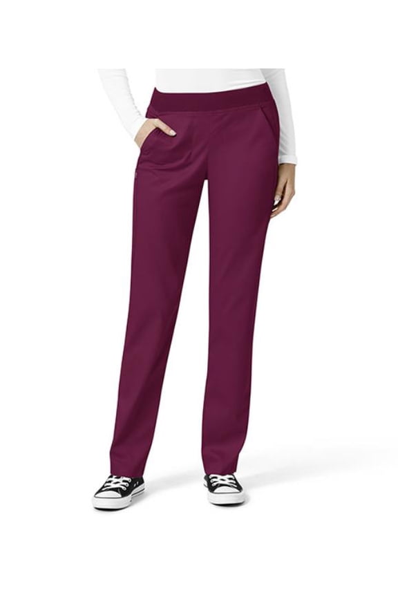 PRO Women's Petite Size Knit Waist Cargo Scrub Pants