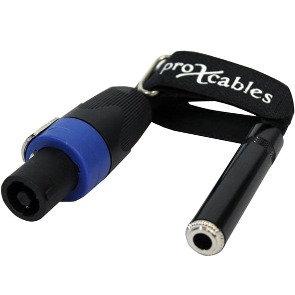 ProX XC-SQF 6" 12AWG SpeakOn to 1/4" TS-F High Performance Speaker Cable