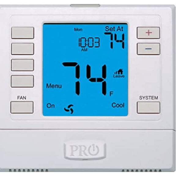 PRO1 IAQ T755 3 Hot/2 Cold 7 Day Thermostat with 4-Sq-Inch Screen