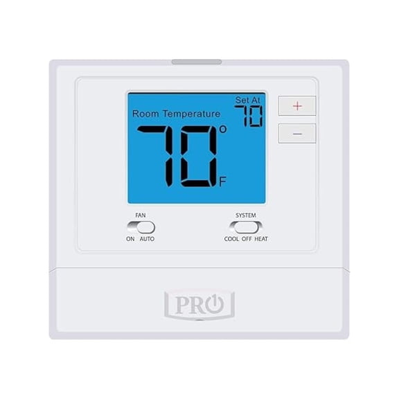 PRO1 T701 24 V, 4 INCH Display, 90% Non-CONDENSING Humidity, Blue Backlight, Non-PROGRAMMABLE, Thermostat